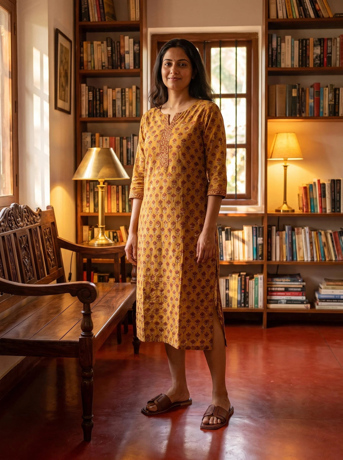 Interlock Band Slide - Chestnut - Hero