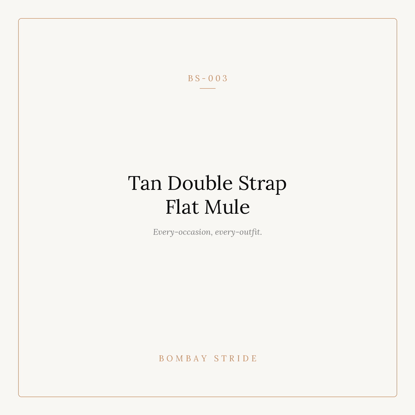 Tan Double Strap Flat Mule