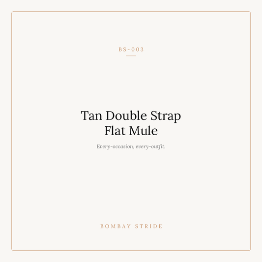 Tan Double Strap Flat Mule